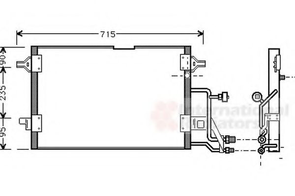 Конденсор кондиціонера A4/PASSAT5 ALL 94-98 (Van Wezel) NRF арт. 03005116