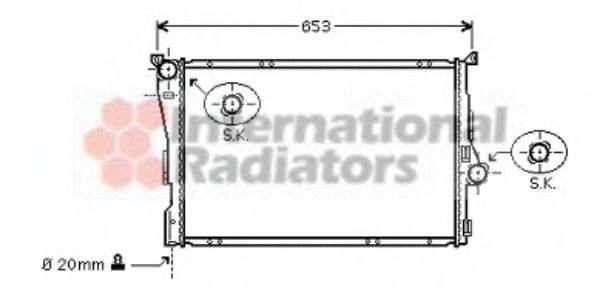 Радіатор охолодження двигуна 3SERIES E46 ALL MT 98-05 (Van Wezel) NRF арт. 06002278