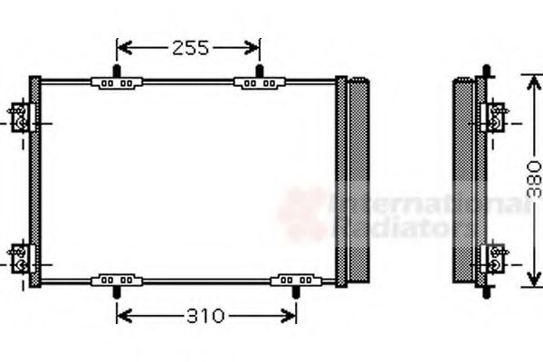 Радіатор кондиціонера P207/1007/C2 04- (вир-во Van Wezel) NRF арт. 40005291