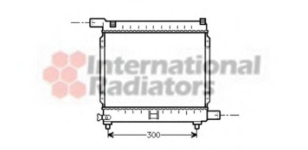 Радіатор охолодження двигуна W124/W201 MT 18/20/23-AC (Van Wezel) NISSENS арт. 30002039