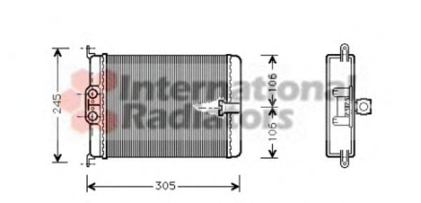 Радіатор обігрівача MERCEDES S-CLASS W 140 (91-) (вир-во Van Wezel)