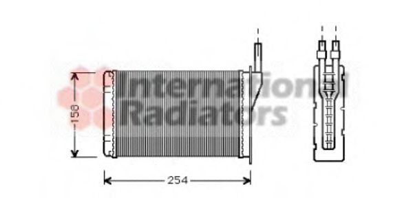 Радіатор обігрівача RENAULT EXPRESS/R5/R9/R11 (Van Wezel)