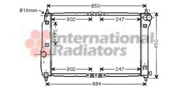 Радіатор охолодження CHEVROLET AVEO (T250, T255) (05-) 1.4 i 16V (вир-во Van Wezel) AVAQUALITYCOOLING арт. 81002067