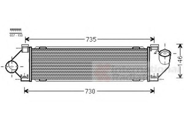 Інтеркулер FORD MONDEO/ VOLVO S60 10/10 > 18 (Van Wezel) NISSENS арт. 18004480