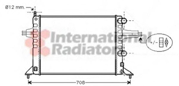 Радіатор ASTRA G 1.2 MT -AC  98-04 (Van Wezel) NISSENS арт. 37002257