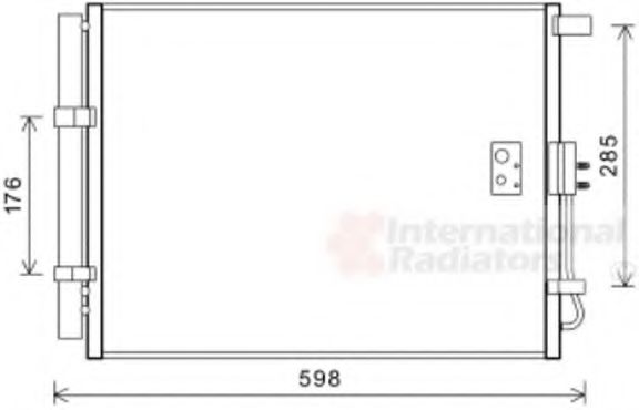 Радіатор кондиціонера HYUNDAI I30 (2012) 1.4 CRDI (вир-во Van Wezel)