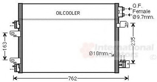 Конденсатор кондиціонера JEEP COMPASS/ DODGE CALIBER (06-) (вир-во Van Wezel) NRF арт. 21005060