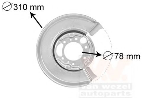 Отражатель диск тормозного механизма