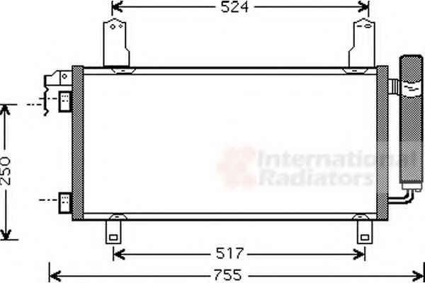 Конденсор кондиціонера MAZDA 6 ALL 02-08 (Van Wezel) THERMOTEC арт. 27005157