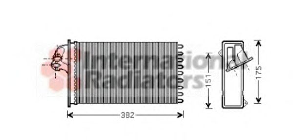 Радіатор обігрівача HEAT MB VITO ALL 95- (Van Wezel) NISSENS арт. 30006355