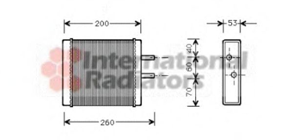Радиатор отопителя KIA SPORTAGE 2 ALL 99- (Van Wezel)