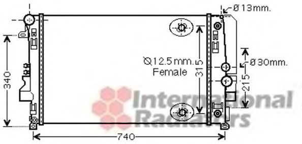 Радіатор охолодження MERCEDES V639 VIANO/VITO AT 03- (вир-во Van Wezel)