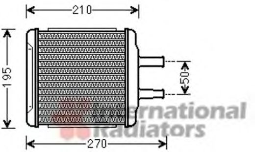 Радиатор отопителя NUBIRA/LACETTI ALL 03- 1.6-1.8 (пр-во Van Wezel)