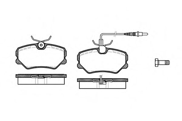 Гальмівні колодки пер. 405 (92-99) (Girling) BOSCH арт. P362302