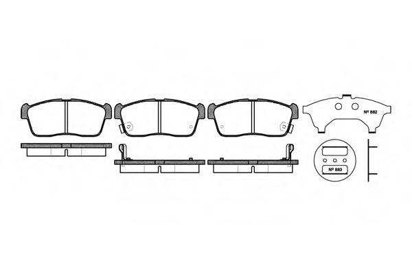 Гальмівні колодки пер. Chevrolet Cruze /Subaru Justy /Suzuki Ignis /Nissan Pixo 1.0-2.5 00- JAPANPARTS арт. P624302