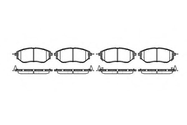 Гальмівні колодки пер. Subaru Legacy IV/Outback 03- (akebono) METELLI арт. P1037302