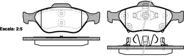 Гальмівні колодки пер. Toyota Yaris 05- (ATE) FERODO арт. P666312