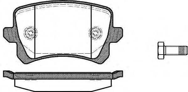 Гальмівні колодки зад. Caddy III/Golf V/Audi A4 03- BOSCH арт. P1242300