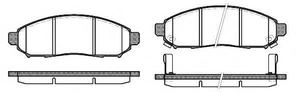 Гальмівні колодки пер. Nissan LEAF/EVALIA/NV200 10- ROADHOUSE арт. P1062312