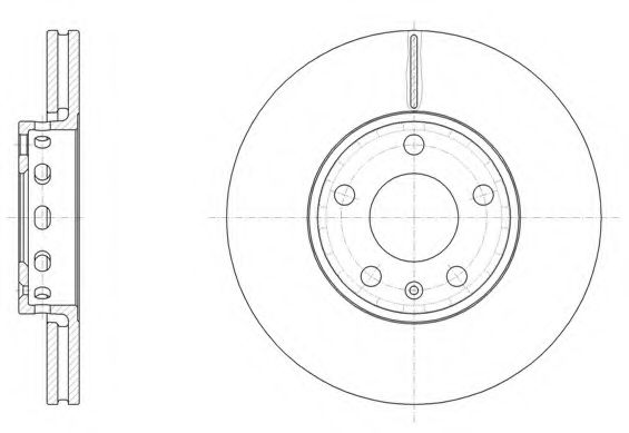 Гальмівний диск перед. Audi 100/A4/A6/Passat B5 90-05 (288x25) ROADHOUSE арт. D632810