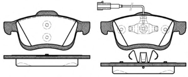 Гальмівні колодки пер. Doblo 10- (диск 305mm)(155.2x69.08x20.3) DELPHI арт. P1083322