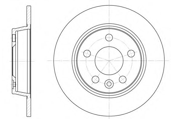 Гальмівний диск задн. Galaxy/Sharan (95-10) BREMBO арт. D645300