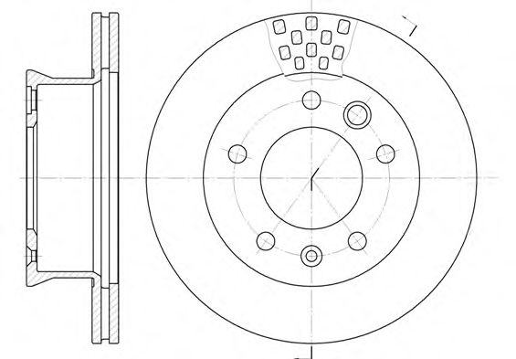 Гальмівний диск перед. LT/W901/W902/W903/W904 (95-21) BREMBO арт. D646110