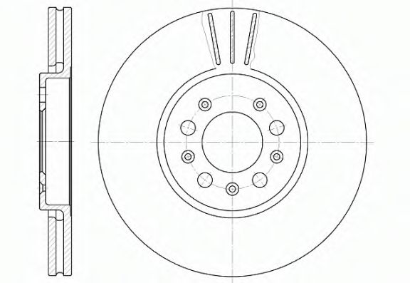 Гальмівний диск перед. A1/A3/Bora/Cordoba/Fabia (96-21) BREMBO арт. D654410