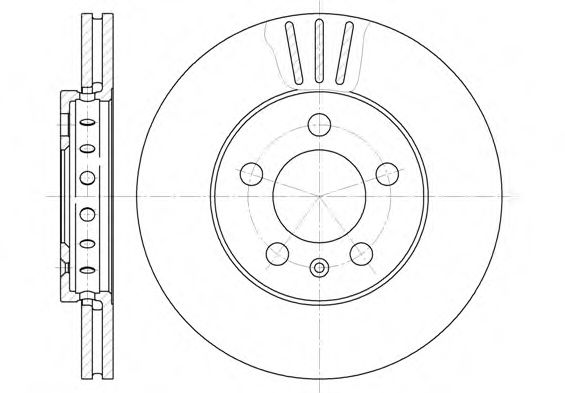 Гальмівний диск перед. A1/A2/A3/Bora/Cordoba (96-21) FEBIBILSTEIN арт. D654510