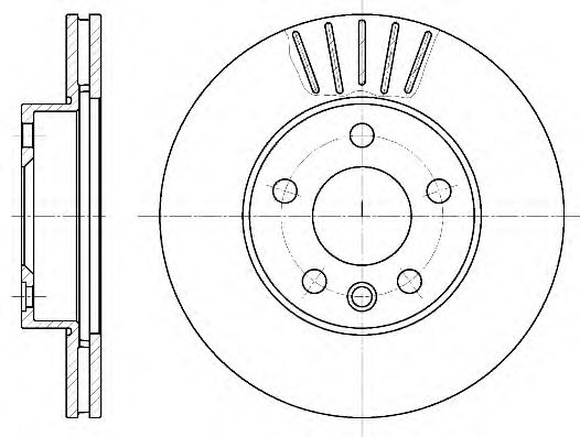 Гальмівний диск перед. Caravelle/Multivan/Transporter 90-03 BREMBO арт. D655110