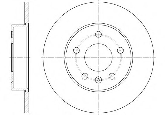 Гальмівний диск зад. Opel Astra G  98- (264x10) BLUEPRINT арт. D657800