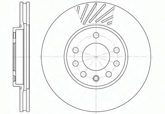 Гальмівний диск перед. Opel Astra G, H/Zafira 98- (вент.) (280x25) BLUEPRINT арт. D658410