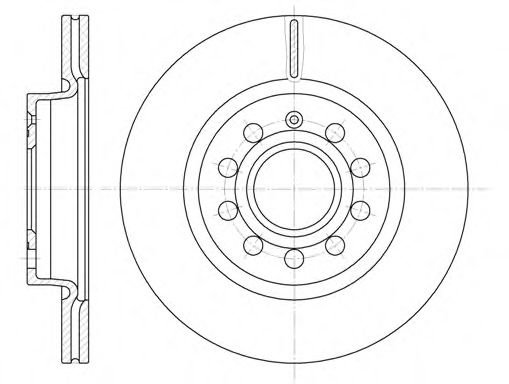 Гальмівний диск перед. A3/Caddy/Golf/Jetta/Leon/Octavia/Toledo 03- BLUEPRINT арт. D664710