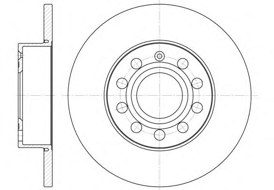 Гальмівний диск задн. A3/Altea/Bora/Caddy/Golf (03-21) BLUEPRINT арт. D665000