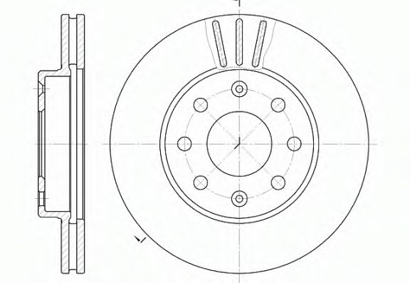 Гальмівний диск перед. Aveo/Kalos/Spark (03-21) RIDER арт. D665510