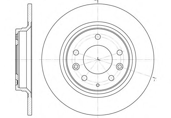 Гальмівний диск  задній Mazda 6  02- (280x10) BLUEPRINT арт. D688100