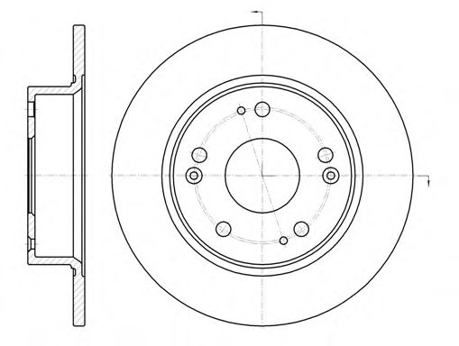 Гальмівний диск зад. Honda Accord 04-08 (260x10) BLUEPRINT арт. D698400