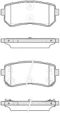 Гальмівні колодки зад. Accent/Ceed/Cerato/Creta/i20 (05-21) REMSA арт. P1309342