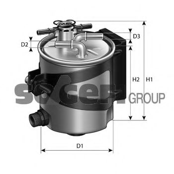 Фільтр паливний Renault Megane II/Scenic II 1.5/2.0dCi 05- DENCKERMANN арт. FCS750