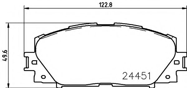 Комплект гальмівних колодок NIPPARTS арт. 2445101