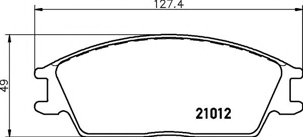 Комплект гальмівних колодок JAPANPARTS арт. 2101204