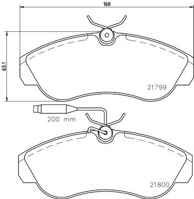 TEXTAR FIAT Колодки тормозные передние DUCATO 18 94- ABE арт. 2179901