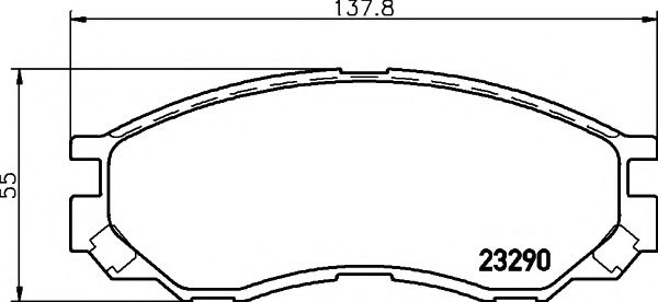 Гальмiвнi колодки дисковi REMSA арт. 2329002