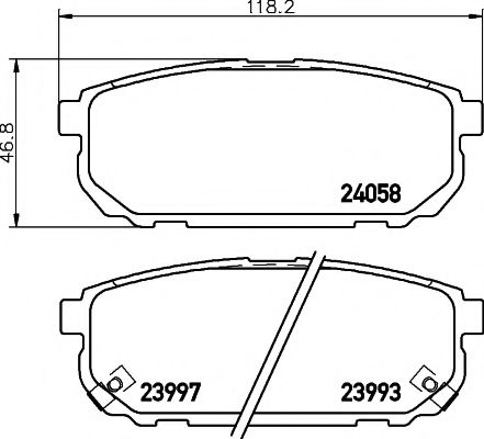 Комплект гальмівних колодок AUTOX арт. 2405801