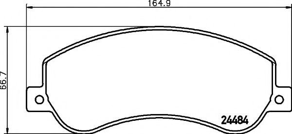 колодки гальмівні дискові передн. VW Amarok 2.0 Bi JURID арт. 2448404