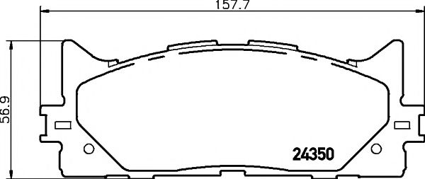 2435001 TEXTAR Гальмівні колодки до дисків FERODO арт. 2435001