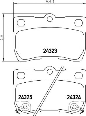 2432301 TEXTAR Гальмівні колодки до дисків BREMBO арт. 2432301