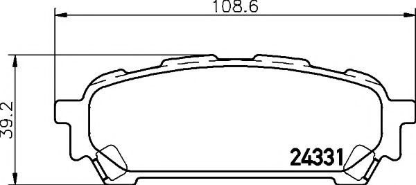 Комплект гальмівних колодок TOKO CARS арт. 2433101