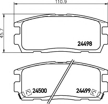 Комплект гальмівних колодок OPEL арт. 2449801