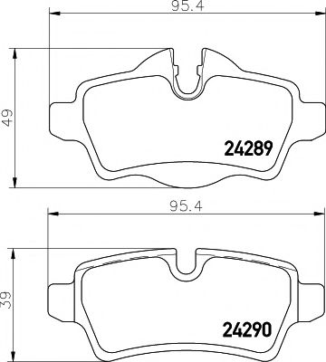 Комплект гальмівних колодок BOSCH арт. 2428901